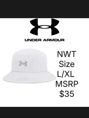 NWT Under Armour W Blitzing Bucket White Size L/XL